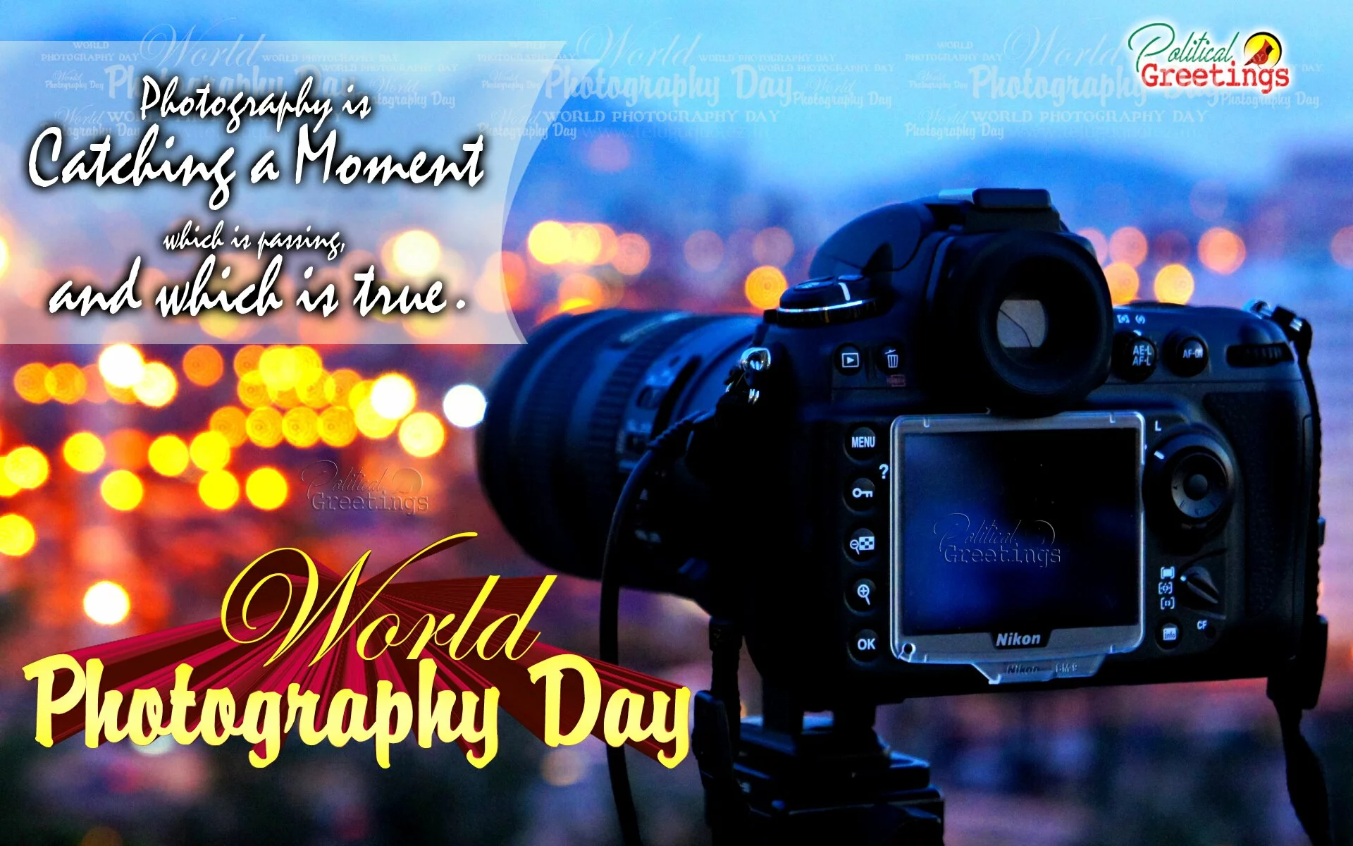 World Photography Day Greetings in English-August 19th World Photography Day English Greetings
