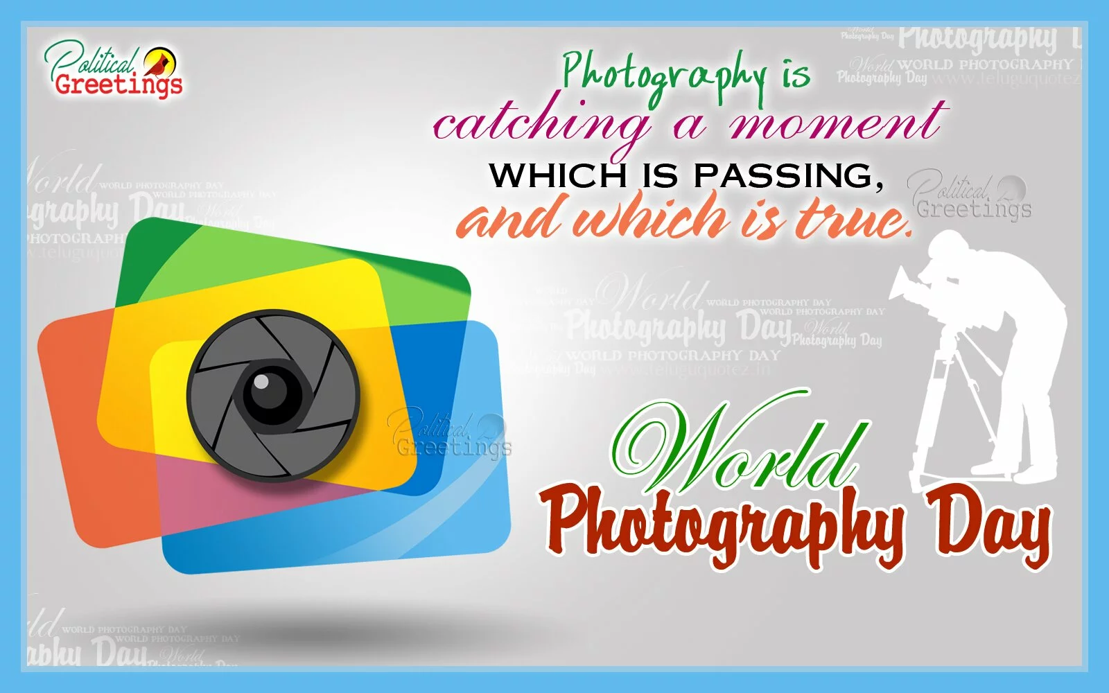 World's Photography Day English Greetings with Hd Wallpapers Free download